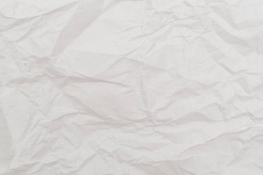 Beyaz buruşmuş kağıt dokusu. Arkaplan için soyut kağıt deseni. Resmi kapat..