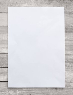 İş geçmişi için tahta üzerine beyaz kağıt çarşaf. Resmi kapat.