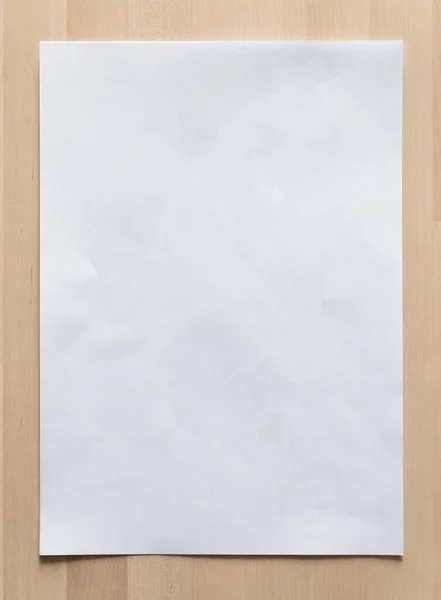 Белый Лист Бумаги Дереву Делового Фона Крупный План — стоковое фото