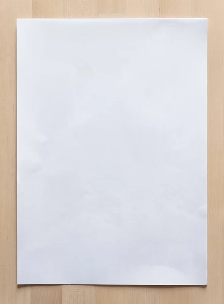 Λευκό Φύλλο Χαρτιού Ξύλο Για Επαγγελματικούς Λόγους Κλείσιμο Εικόνας — Φωτογραφία Αρχείου