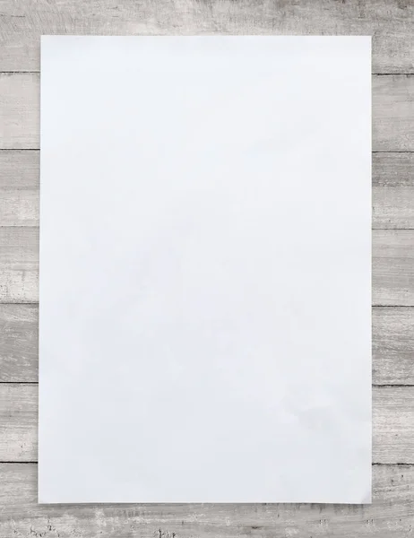 Weißes Papierblatt Auf Holz Für Geschäftlichen Hintergrund Bild Aus Nächster — Stockfoto