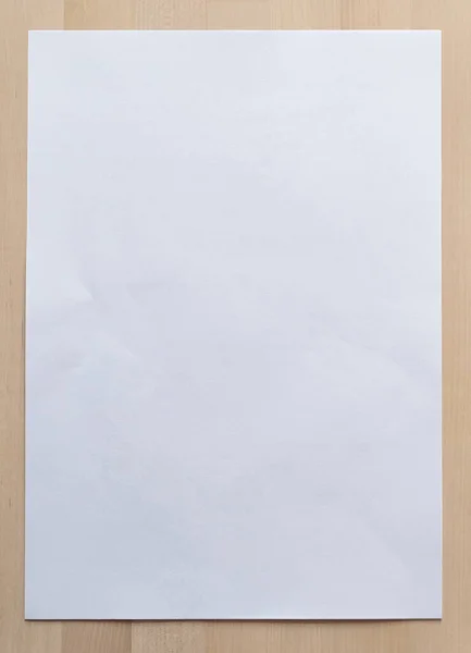 Λευκό Φύλλο Χαρτιού Ξύλο Για Επαγγελματικούς Λόγους Κλείσιμο Εικόνας — Φωτογραφία Αρχείου