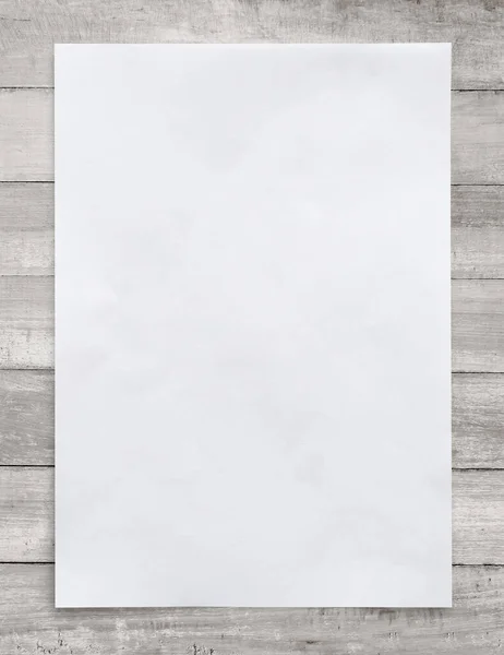 Weißes Papierblatt Auf Holz Für Geschäftlichen Hintergrund Bild Aus Nächster — Stockfoto