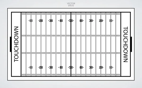 Amerikan futbol sahası çizgisi. Spor arka planı için vektör illüstrasyonu.