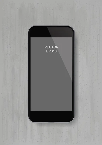 Mobilní Smartphone Grunge Betonové Textury Pozadí Prázdnou Plochu Obrazovky Pro — Stockový vektor