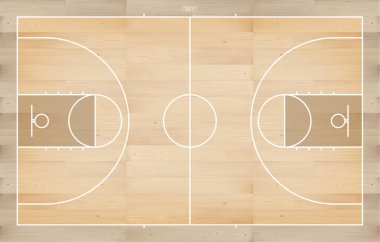Basketbol sahası geçmişi. Basketbol sahası. Vektör illüstrasyonu.