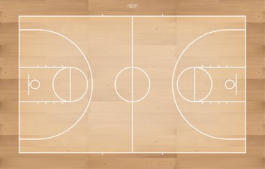 Basketbol sahası geçmişi. Basketbol sahası. Vektör illüstrasyonu.
