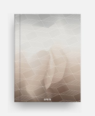 Yarım ton geometrik arka planlı şarjör şablonu. Arkaplan için defter şablonu kapağı. Vektör illüstrasyonu.