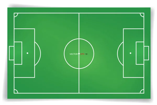 Fußballplatz Oder Fußballplatz Hintergrund Vector Green Court Für Fußballspiel Schaffen — Stockvektor