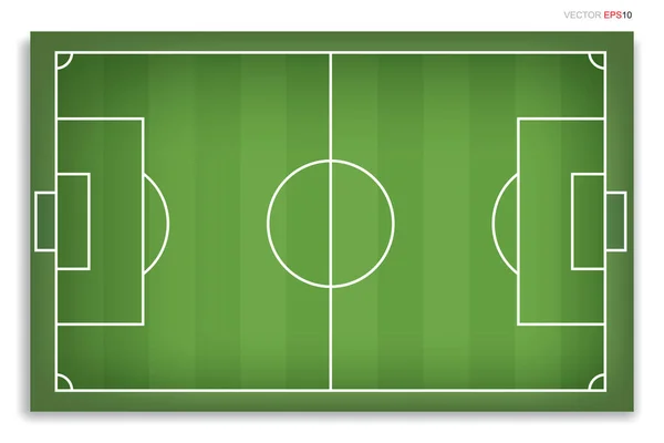 Campo Futebol Fundo Campo Futebol Vector Tribunal Verde Para Criar —  Vetores de Stock