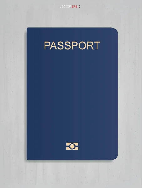 Carnet Passeport Sur Fond Texture Béton Illustration Vectorielle — Image vectorielle