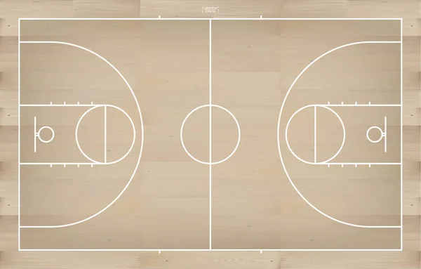 Basket Domstol Bakgrund Basketplan Vektorillustration — Stock vektor