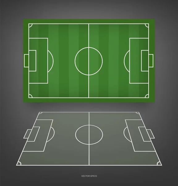 足球场或足球场背景 绿草场创造足球比赛 矢量说明 — 图库矢量图片