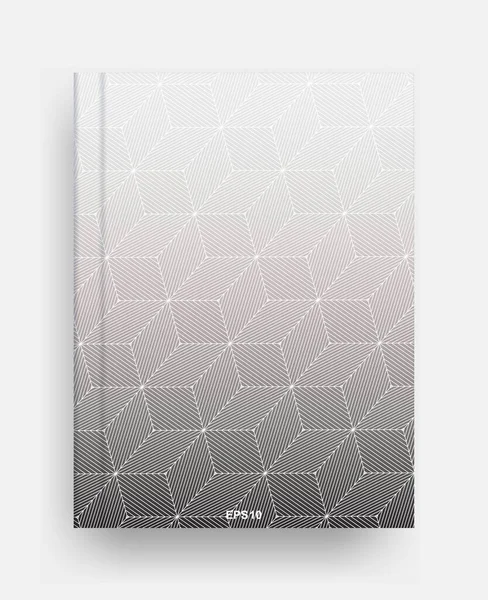 Zeitschriftenschablone Mit Geometrischem Hintergrund Notizbuch Vorlage Für Den Hintergrund Vektorillustration — Stockvektor