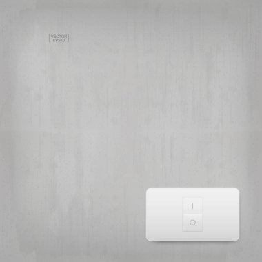 Beton arka planda ışık düğmesi. Vektör illüstrasyonu.
