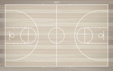 Basketbol sahası geçmişi. Basketbol sahası. Vektör illüstrasyonu.