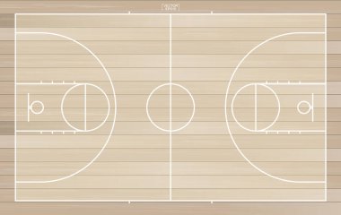 Basketbol sahası geçmişi. Basketbol sahası. Vektör illüstrasyonu.