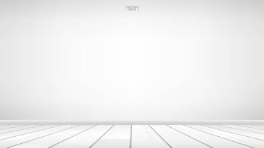 Boş ahşap oda arka planı. Tasarım ve dekorasyon için soyut bir arkaplan. Vektör illüstrasyonu.