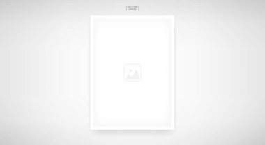 İç tasarım ve dekorasyon için ahşap fotoğraf çerçevesi ya da resim çerçevesi. Vektör illüstrasyonu.