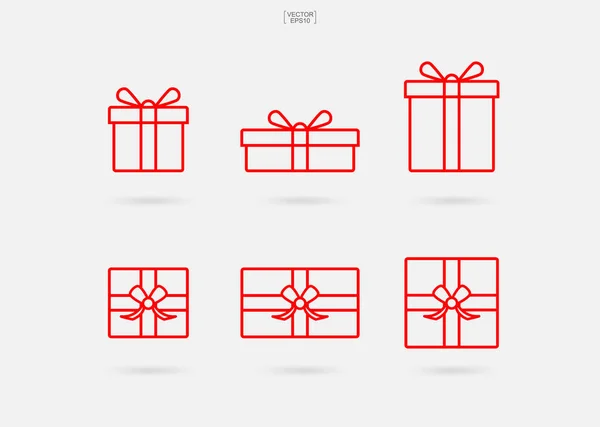 Gift Box Icon Christmas Gift Box Sign Symbol Vector Illustration — Stock Vector