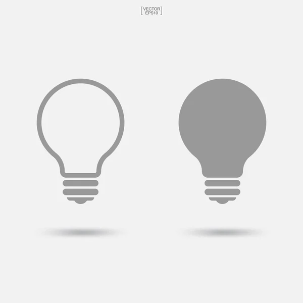 Light Bulb Icon Lamp Sign Symbol Vector Illustration — Stock Vector