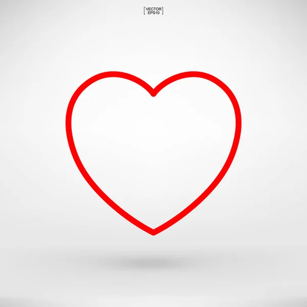 Sevgililer Günü Için Kalp Işareti Sembol Dekoratif Kart Web Sitesi — Stok Vektör