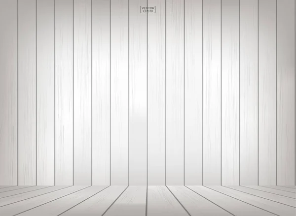 Cuarto Madera Espacio Fondo Con Perspectiva Piso Madera Ilustración Vectorial — Vector de stock