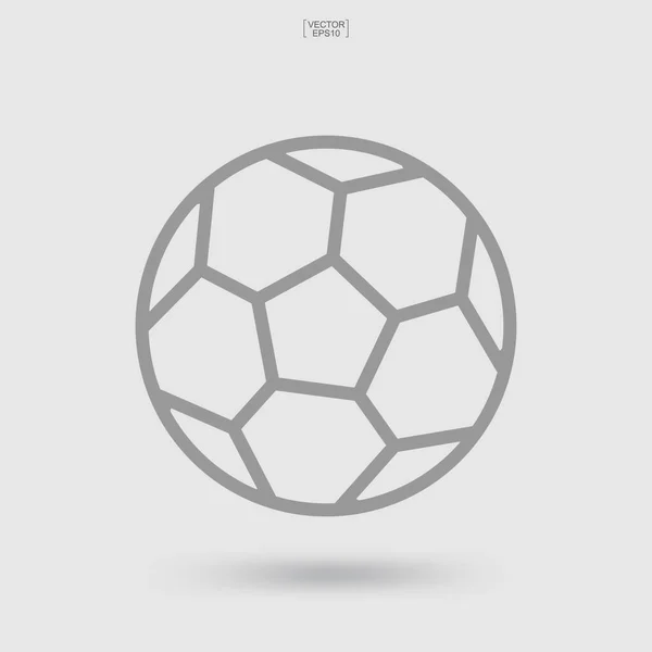 Soccer Football Ball Icon Sports Ball Sign Symbol Vector Illustration — Stock Vector