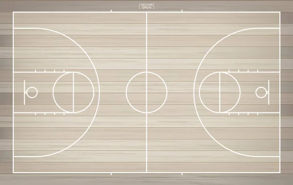 Antecedentes Cancha Campo Baloncesto Ilustración Vectorial — Vector de stock