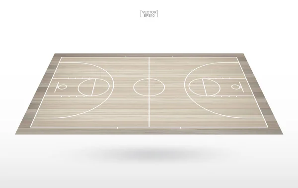 Basketbalveld Achtergrond Basketbalveld Vectorillustratie — Stockvector