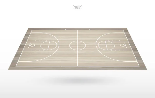 Antecedentes Campo Basquete Campo Basquetebol Ilustração Vetorial — Vetor de Stock