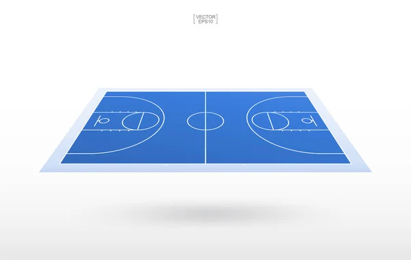 Fondo Cancha Baloncesto Patrón Cancha Perspectiva Los Antecedentes Del Campo — Archivo Imágenes Vectoriales