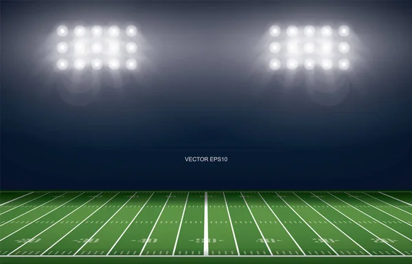 Американський Футбольний Стадіон Перспективним Візерунком Американського Футболу Приклад Вектора — стоковий вектор