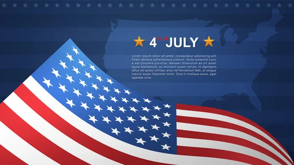 Juli Hintergrund Für Den Unabhängigkeitstag Der Usa United States America — Stockvektor