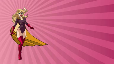 Superheroine uçan Ray ışık arka plan