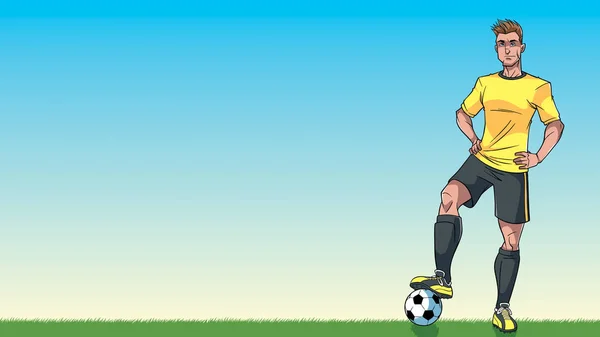 Fondo de jugador de fútbol — Vector de stock