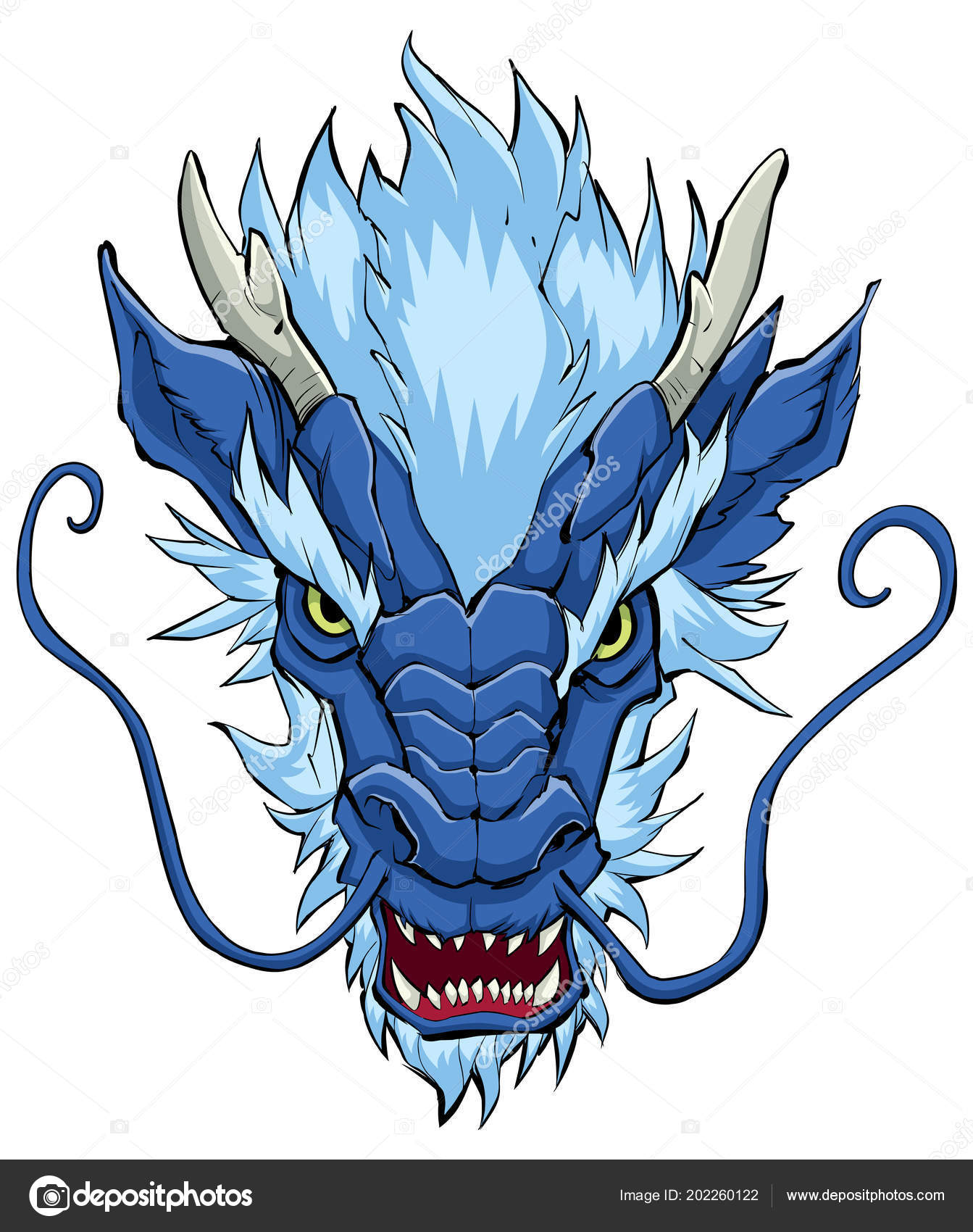 中国龙头蓝图库矢量图©Malchev 202260122, image size:1343x1700