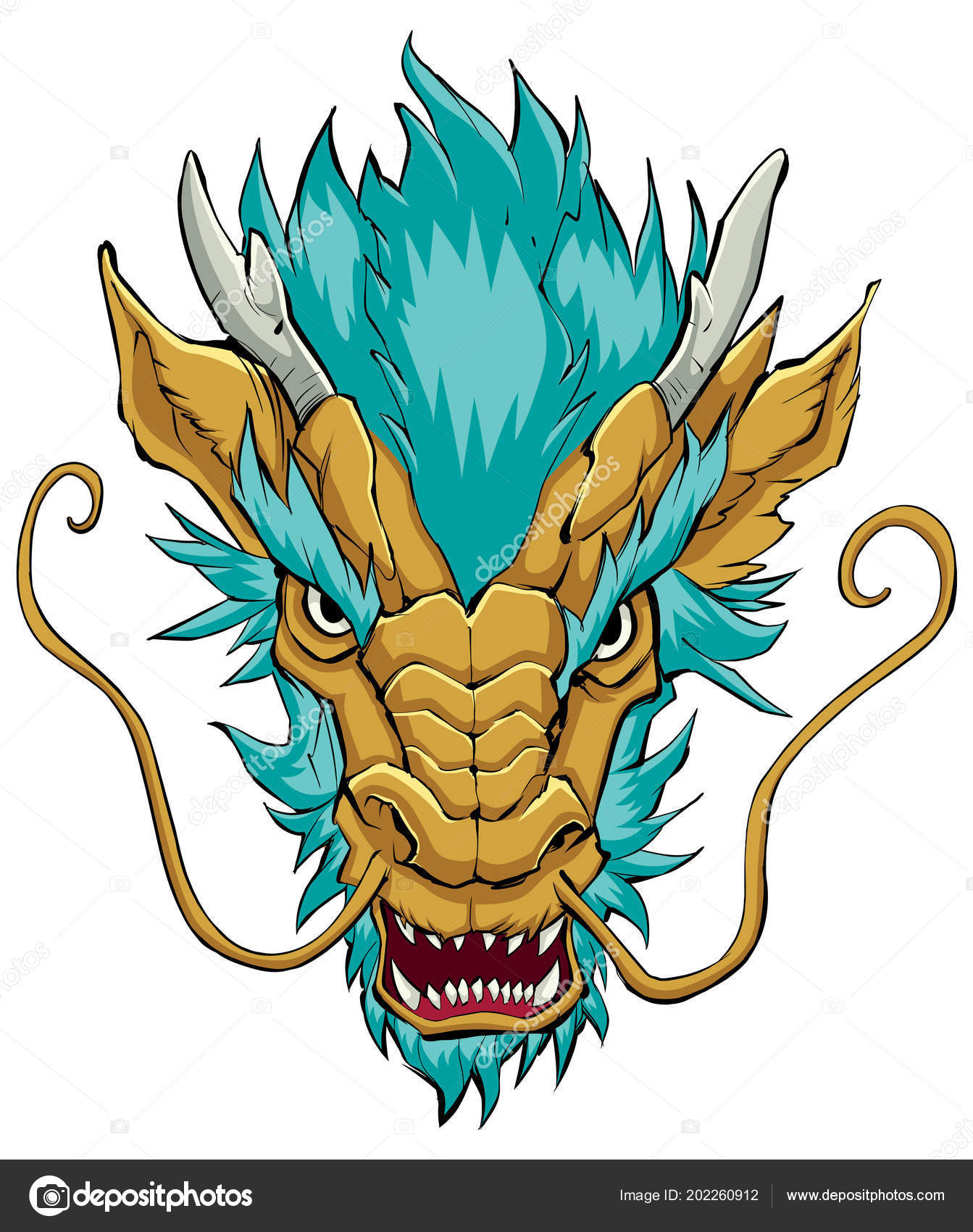 中国龙头金图库矢量图©Malchev 202260912, image size:1343x1700