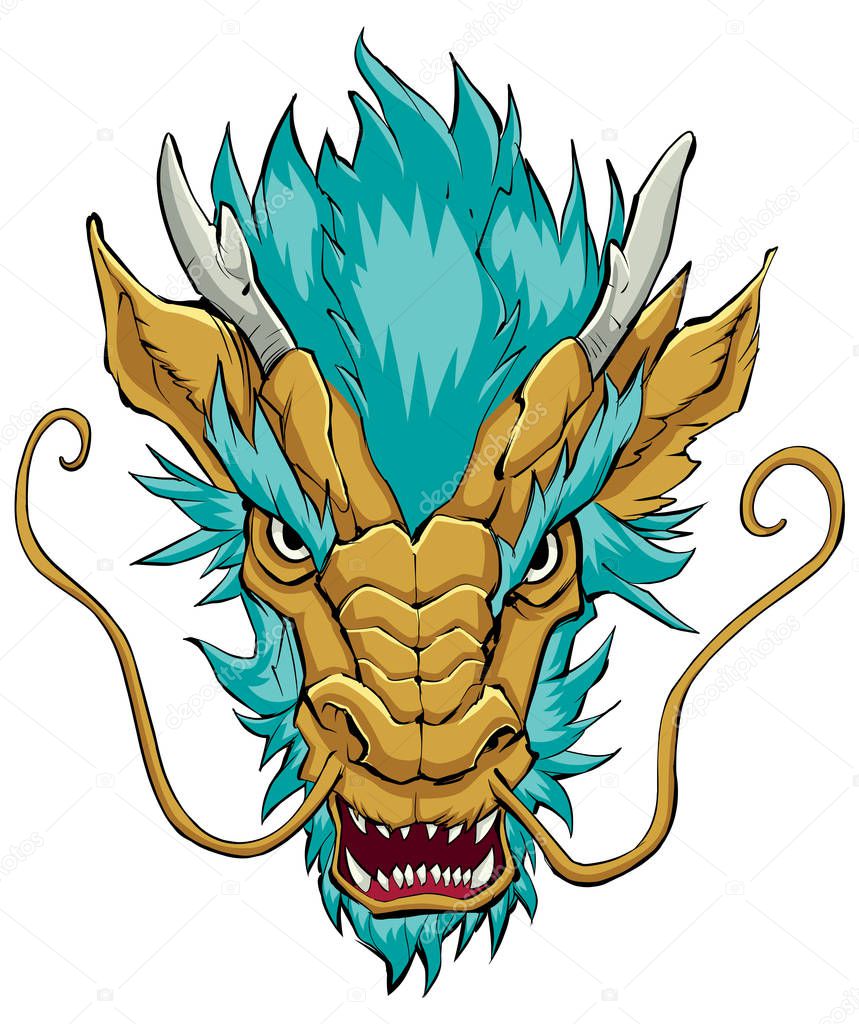 Chinese Dragon Head Gold