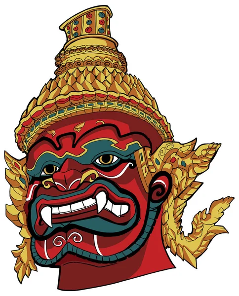 Тайська демон червоний — стоковий вектор