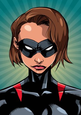 Superheroine portre Ray ışık