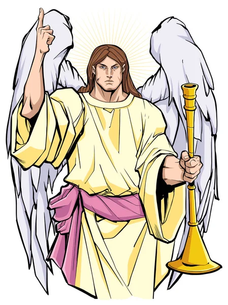Archangel Gabriel portre — Stok Vektör