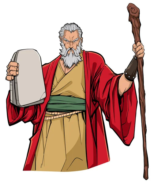 Moses Portrait Illustration — Stockvektor