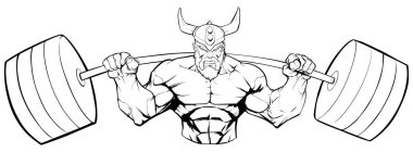Viking spor salonu maskot Grit hat sanatı