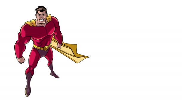 Superhjälte från ovan — Stockvideo