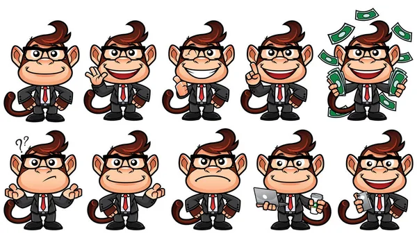 Monkey Business Set — Stockvector