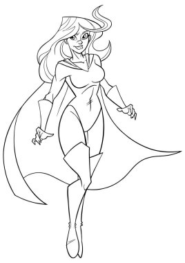 Superheroine uçan 5 hat sanatı