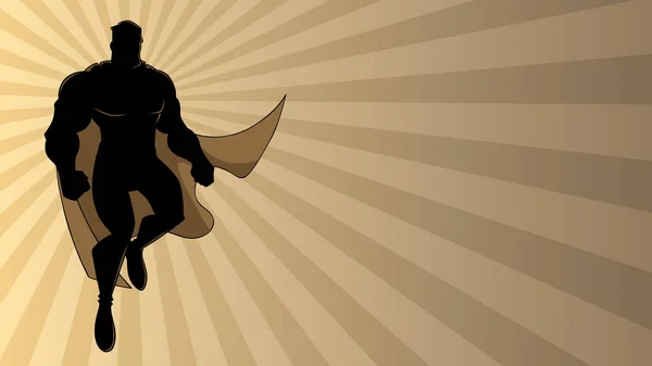 Силуэт супергероя Flying Ray Light 2 — стоковый вектор