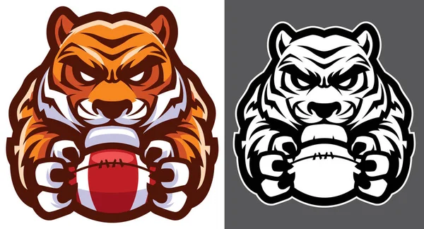 Mascotte de Tiger American Football — Image vectorielle