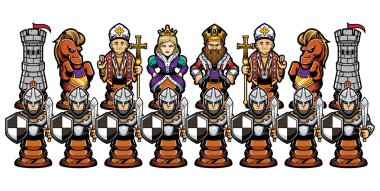 Satranç karikatür rakamlar